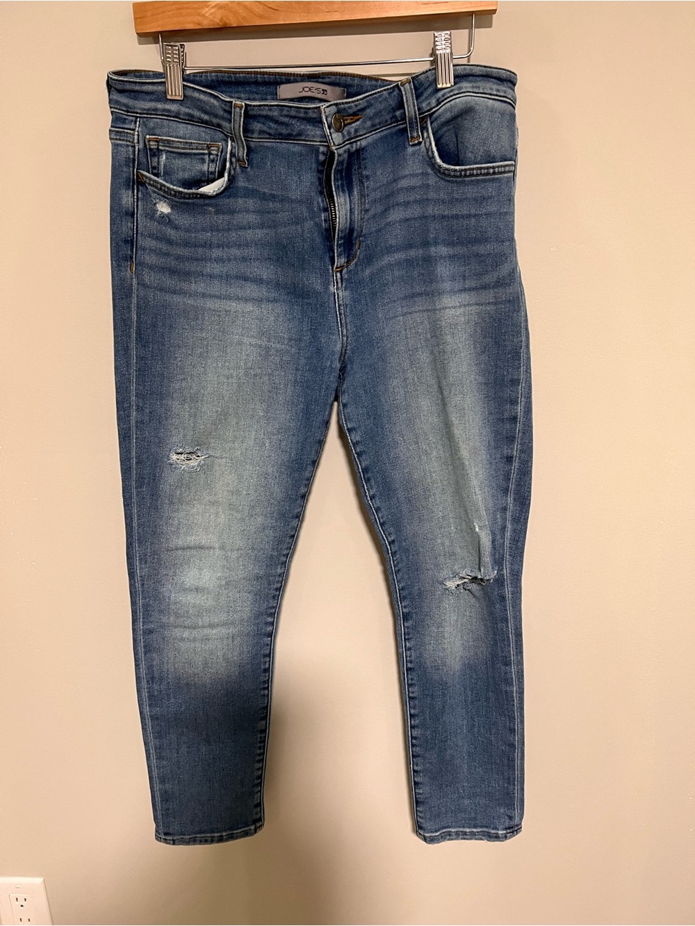 Joe's Jeans Jeans Women's Distressed Mid Wash Blue Skinny Jeans size 32